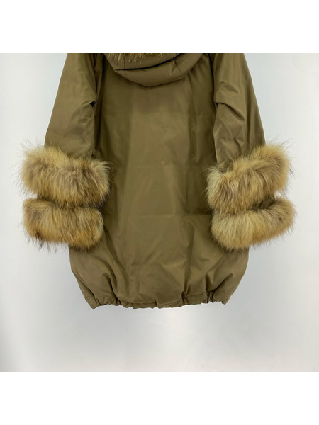 GRACE CONTINENTAL ファー付キフーデッドダウンコート