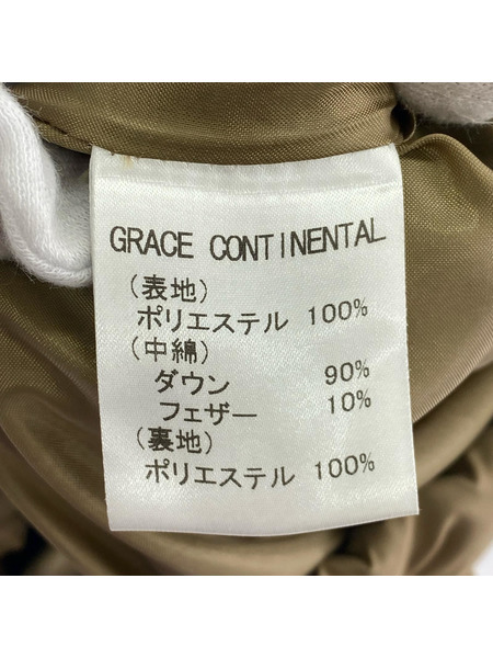 GRACE CONTINENTAL ファー付キフーデッドダウンコート