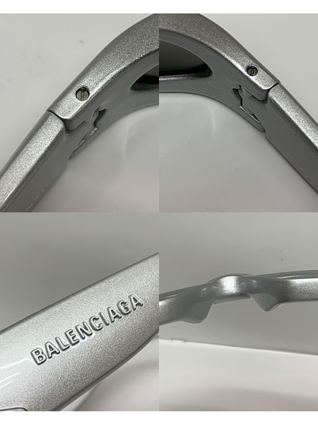 Balenciaga サングラス シルバー BB0157S 004 65□17-125 バレンシアガ アイウェア 度なし[値下]