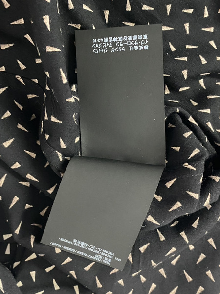 SAINT LAURENT　総柄レーヨンL/Sシャツ ブラック (37)