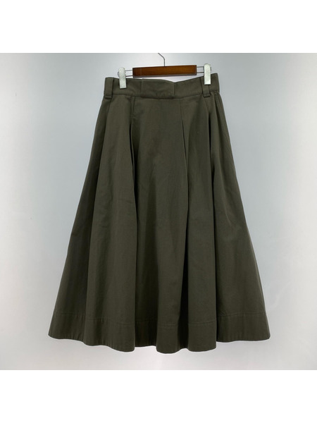 MHL. ロングスカート WOOL COTTON TWILL スカート グレー系