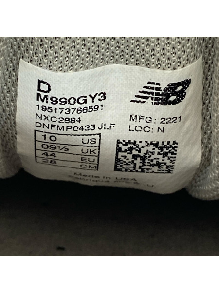 NEW BALANCE スニーカー 990v3 USA製 28.0㎝ M990GY3[値下]