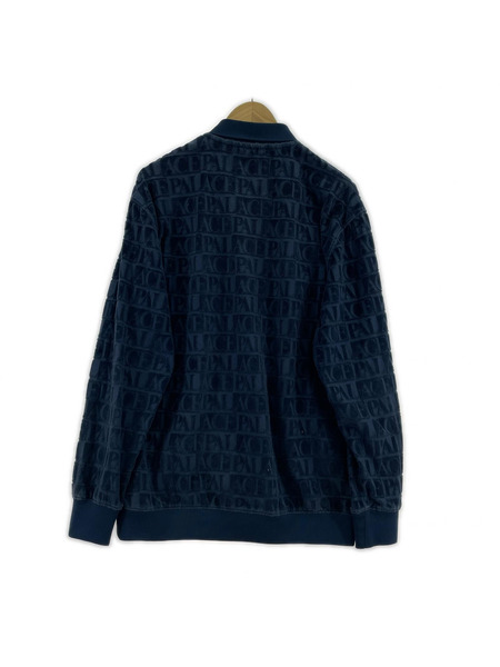 PALACE Skateboards ポロシャツ Domino Jacquard 1/4 Zip Polo L NVY