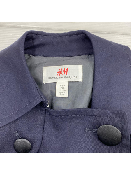 COMME des GARCONS H＆M トレンチコート 38 ネイビー