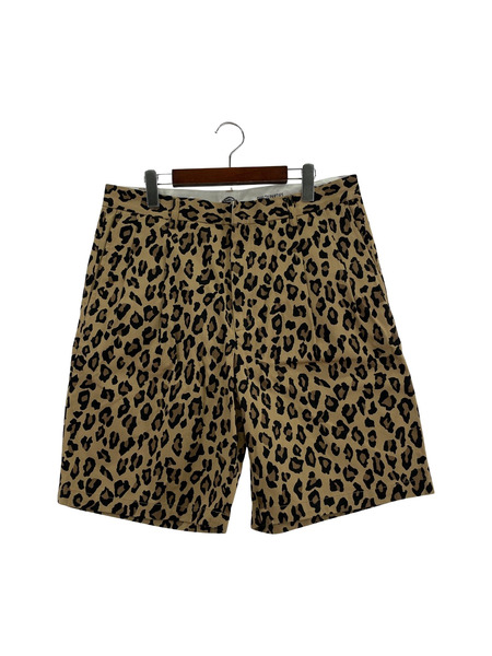 WACKO MARIA LEOPARD DOUBLE PLEATED SHORT