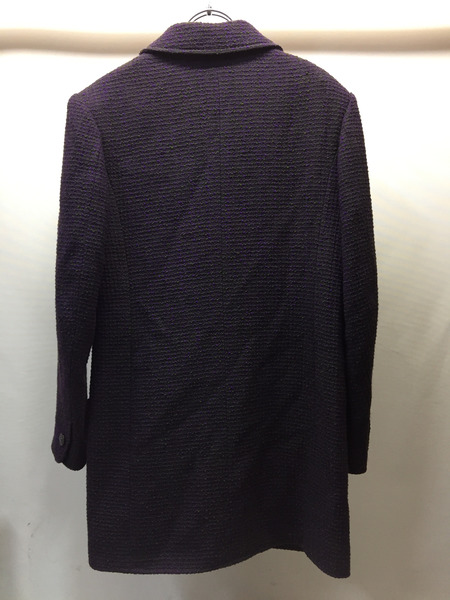 CHANEL/97年製/ロゴボタン/ツイードロングジャケット/34/紫/P09254V05803[値下]