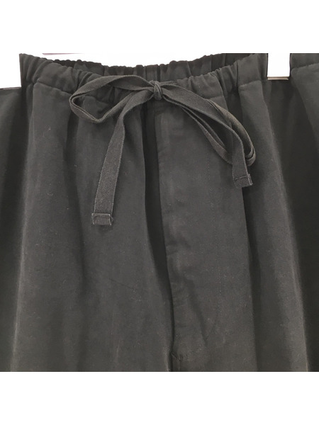 COMOLI 23AW 製品染メ ドローストリングパンツ 2 ブラック Y03-03005
