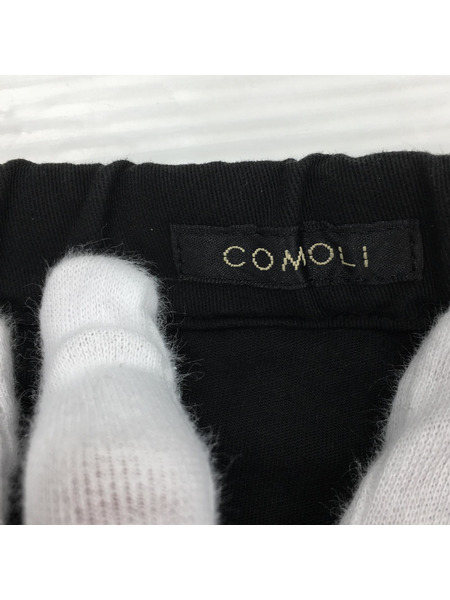 COMOLI 23AW 製品染メ ドローストリングパンツ 2 ブラック Y03-03005