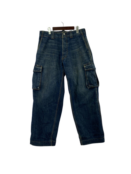 Yohji Yamamoto デニム・ジーンズ pour homme デニムカーゴパンツ(2)青