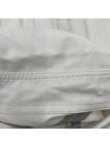 COMME des GARCONS 長袖シャツ 田中オム 無地 白 (L)