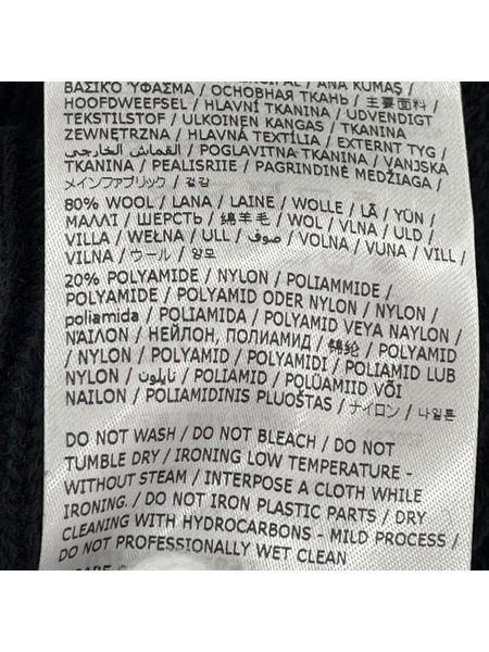 MM6 25ss テープラベル ウールブレンドニット M ブラック SH2HL0030 M13168