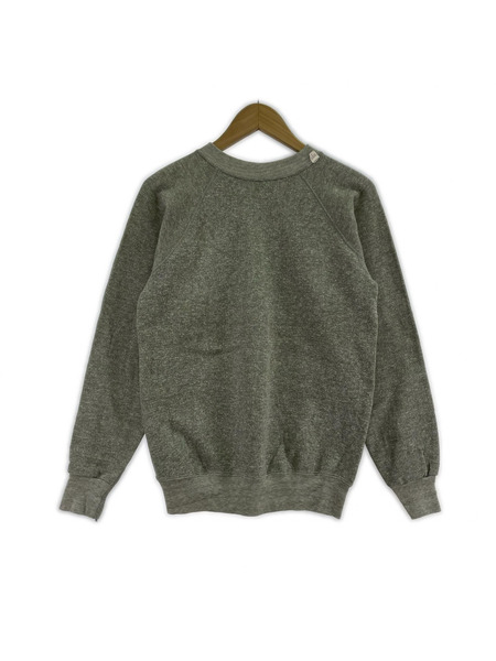 Champion スウェット・トレーナー 70s USA製 バータグ ラグランスウェット グレー (S)