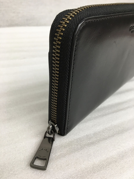COACH　長財布 レザーラウンドジップウォレット