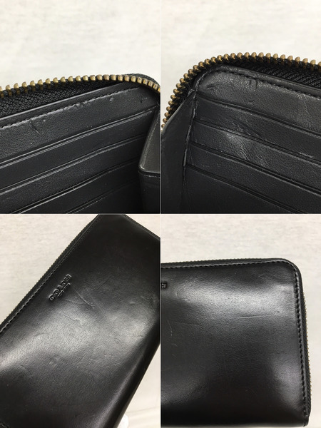 COACH　長財布 レザーラウンドジップウォレット