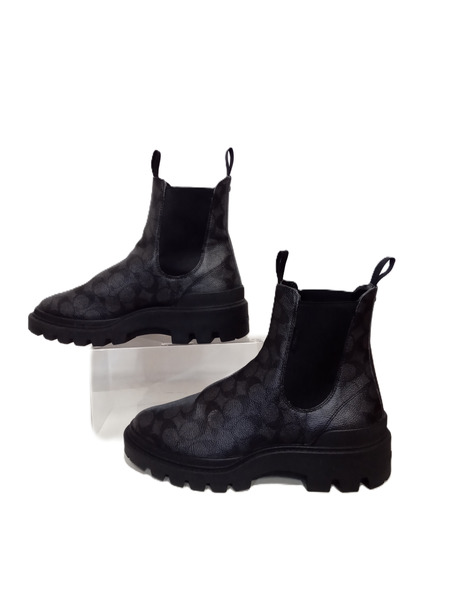 COACH/シグネチャー/サイドゴアブーツ/26cm コリン ブーツ・シグネチャー キャンバス (26cm)