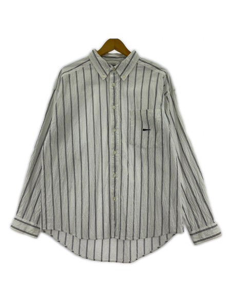 DESCENDANT 長袖シャツ KENNEDY'S MULTI STRIPE SHIRT ホワイト 1