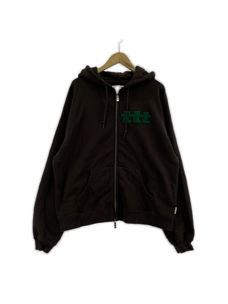 TTT_MSW パーカー(ジップアップ) 2025SS Logo Zipup Hoodie BROWN