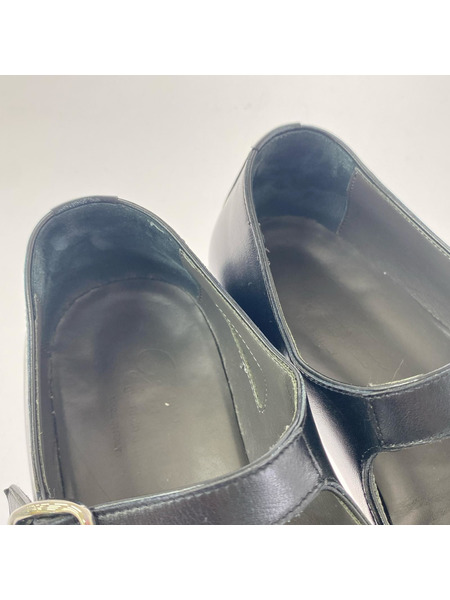 F.LLI GIACOMETTI FG633 Mary Jane レザーシューズ 39 黒 FG633.003