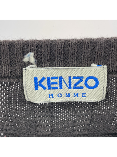 KENZO ニット・セーター HOMME 刺繍 ニットセーター グレー