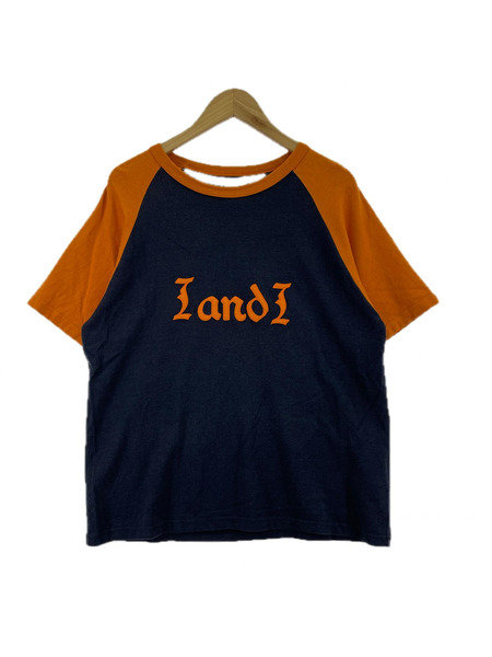 SASQUATCHfabrix. 24SS I and I 2TONE H/S T-SHIRT M ネイビー