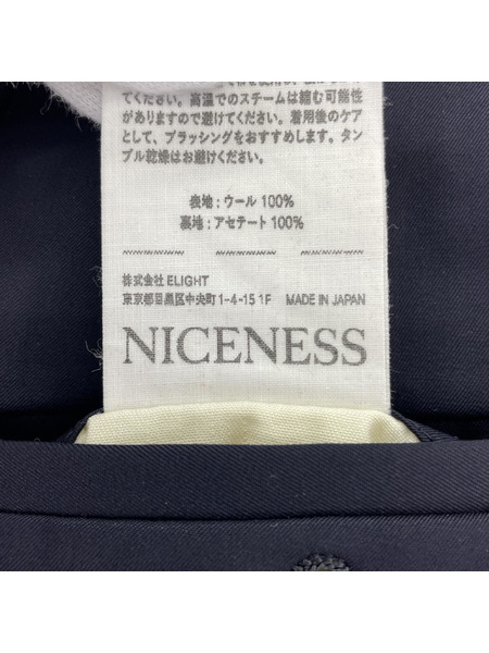 NICENESS パンツ 25SS Wide Flying V Trousers M ネイビー