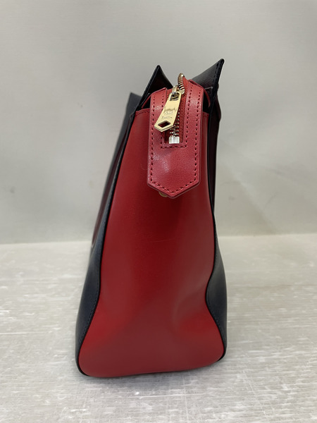 Paul Smith カラーブロック レザーハンドバッグ ネイビー×レッド[値下]