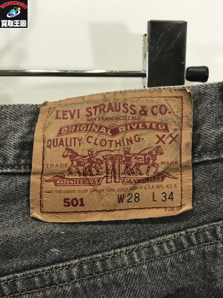Levi's デニム・ジーンズ 90s USA製 501 先染めブラック