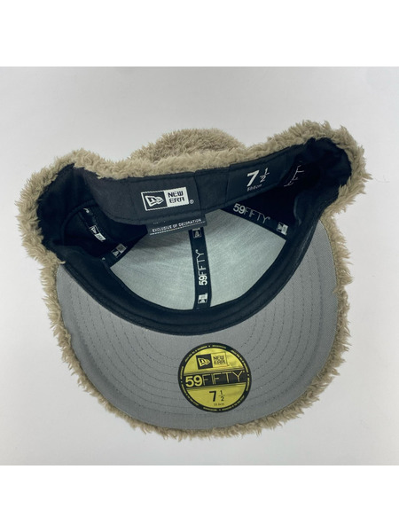 NEW ERA ニットキャップ 59FIFTY ミンクフリース モカ[値下]