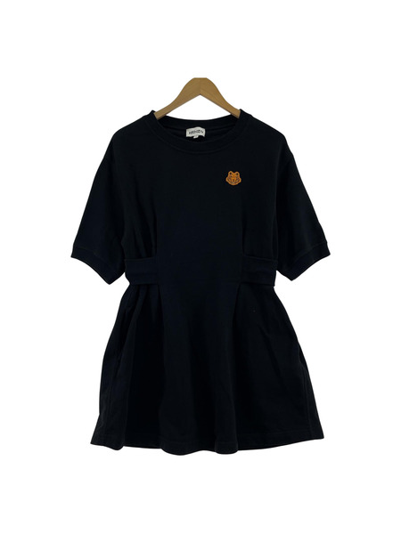 KENZO 半袖ワンピース Tiger Crest Sweatshirt Dress 黒[値下]