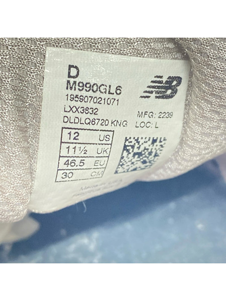 NEW BALANCE USA製 M990GL6 30.0cm グレー