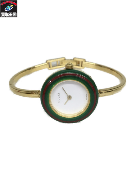 グッチ/チェンジベゼル/11/12.2/電池交換済 レディースQZ