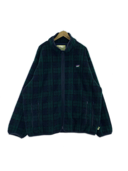 SSZ 22AW JACQUARD FLEECE ジャガードフリースジャケット XL ブラックウォッチ