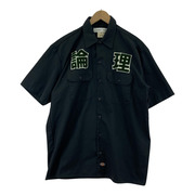 LONELY論理×DICKIES S/S シャツ　BLK (L)