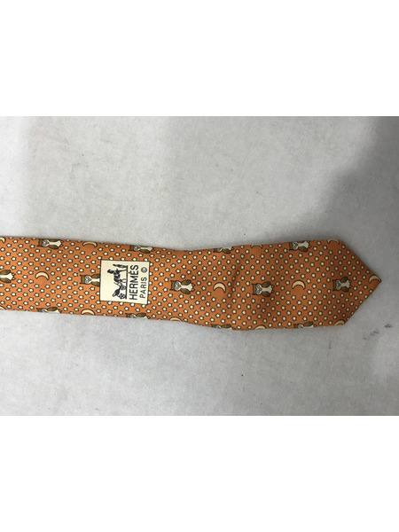 小物 HERMES/ネクタイ/梟