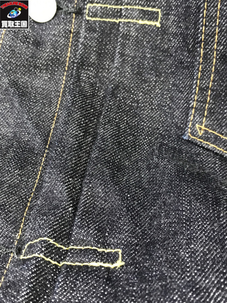 桃太郎ジーンズ デニムジャケット 1105SP 出陣 シングルポケットデニムジャケット (44)