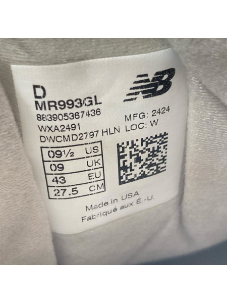 NEW BALANCE シューズ MR993GL Made in USA(27.5)Grey[値下]