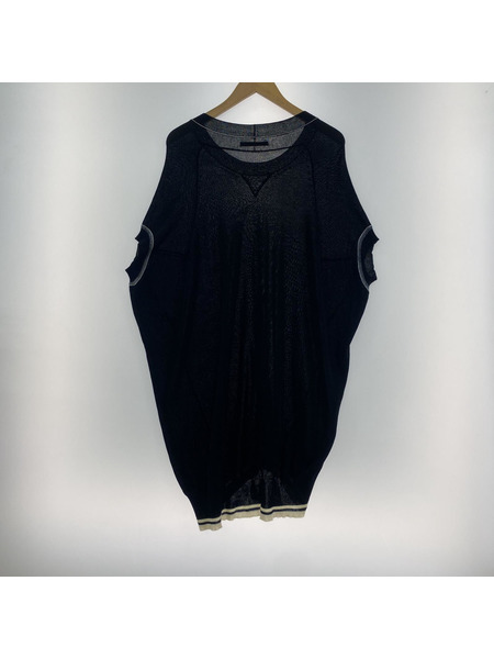 Y's YW-K08-083 コットンニットベスト 黒[値下]