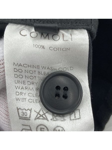 COMOLI 23AW コットン製品染メ 3Bジャケット 2 ブラック Y03-01005