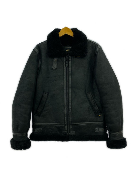 ALPHA レザージャケット B-3 シープレザー リアルムートン フライトジャケット