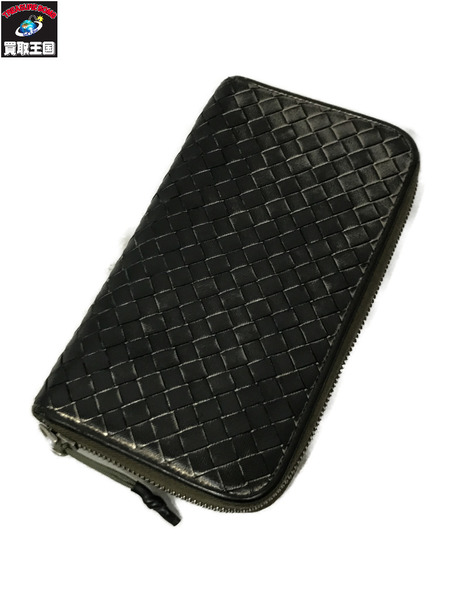 長財布 Bottega Veneta イントレチャート 長財布 ブラック