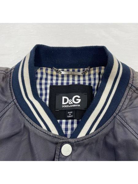 DOLCE&GABBANA ブルゾン・ジャンパー ラムレザー スタジャン