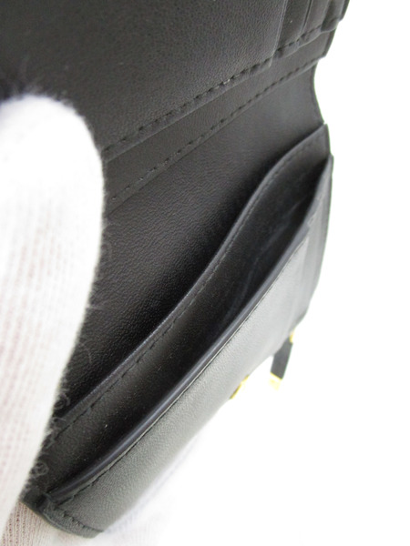 コンパクトウォレット ダリアウォレット 二つ折り財布 黒