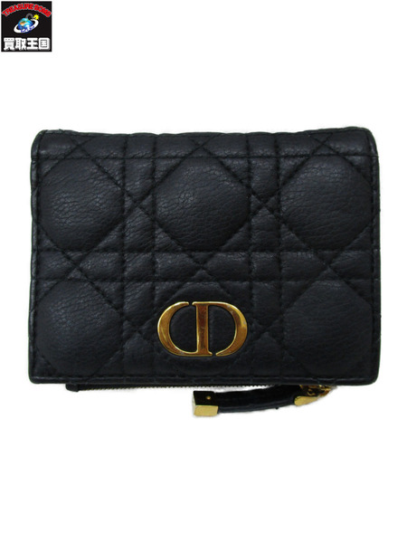 コンパクトウォレット ダリアウォレット 二つ折り財布 黒