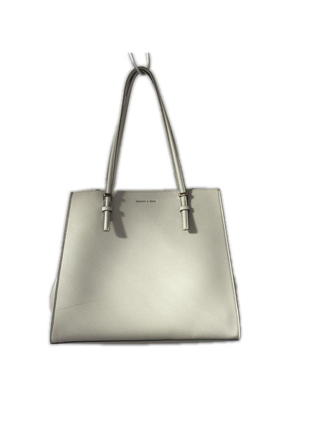 charles&keith ハンドバッグ クラシックダブルハンドル グレー