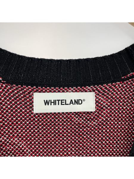 WHITELAND BLACKBURN ニット・セーター ペイズリー柄 カーディガン 黒 (F)