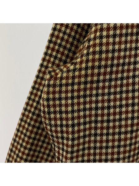 長袖シャツ 70s ウール チェック (Ｍ)