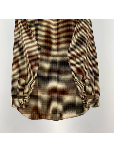 長袖シャツ 70s ウール チェック (Ｍ)