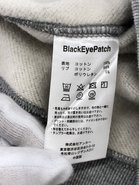 BLACK EYE PATCH 黒眼帯 家紋 スウェット パーカー XL グレー｜商品