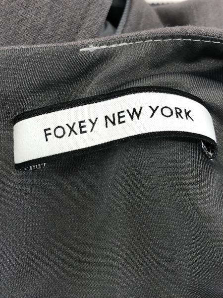 FOXEY NEW YORK N Sバイカラーワンピース サックスブルー×グレー(38)[値下]