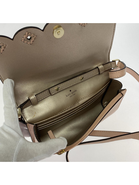 kate spade new york ショルダーバッグ スムースレザー マグノリア 2way クラッチ ウォレット/ピンク[値下]